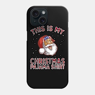 This Is My Patriotic Christmas Shirt Pajamas American Santa Phone Case