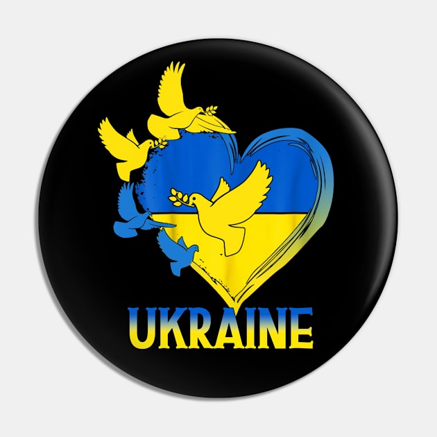 Ukraine Flag Ukrainian Heart Pin by Gtrx20