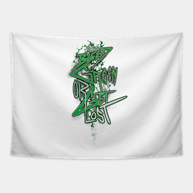 Philadelphia St. Patrick's Day - Bleed Green Tapestry by HauzKat Designs Shop