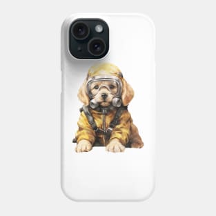 Golden Retriever Dog Wearing Gas Mask Phone Case