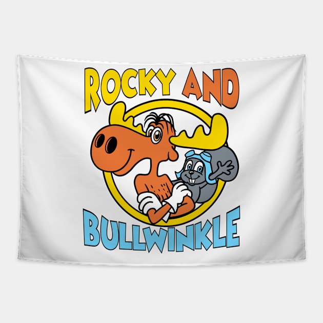 Rocky and Bullwinkle Tapestry by littlepdraws