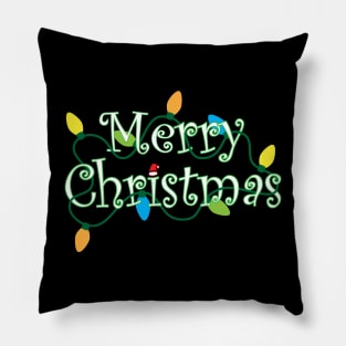 Merry Christmas and Lights Pillow