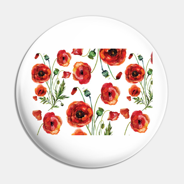 Poppy Design Poppy Flower Pin Teepublic Au