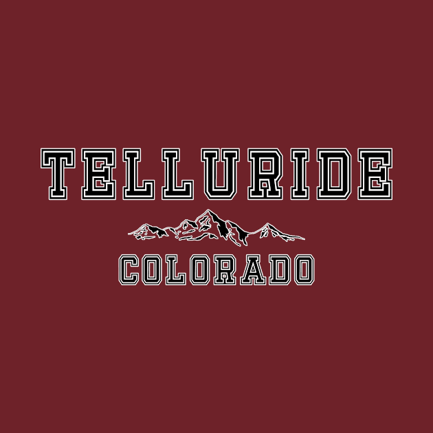 Telluride Colorado Town Lettering with a Mountain Decal by vintagetrends