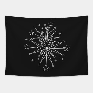 glittering wintry ice crystals Tapestry