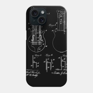 Double Bass Guitar Vintage Patent Drawing Phone Case