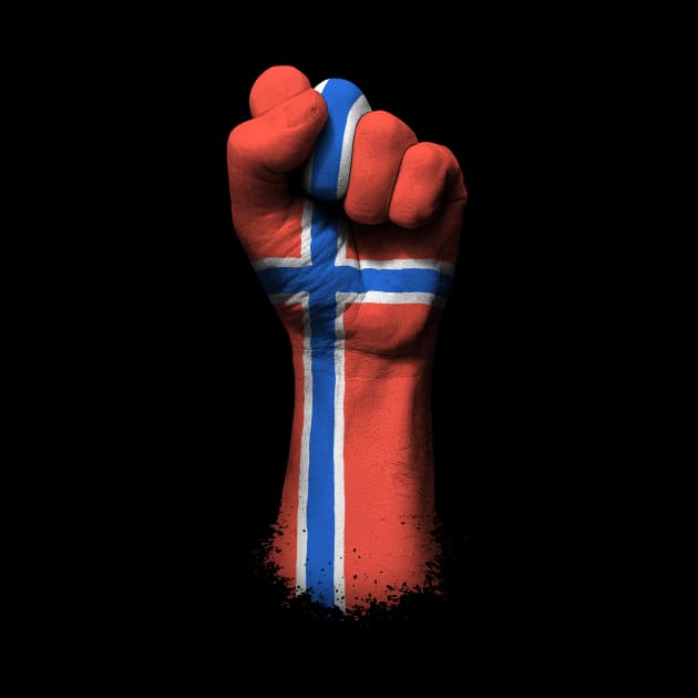 Flag of Norway on a Raised Clenched Fist by jeffbartels