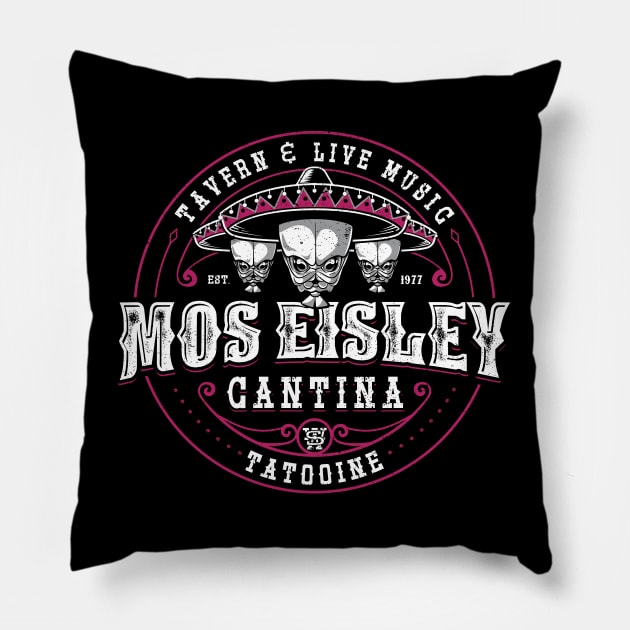 Mos Eisley Space Cantina Pillow by ACraigL