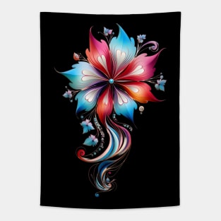 Flower with Hearts Tapestry