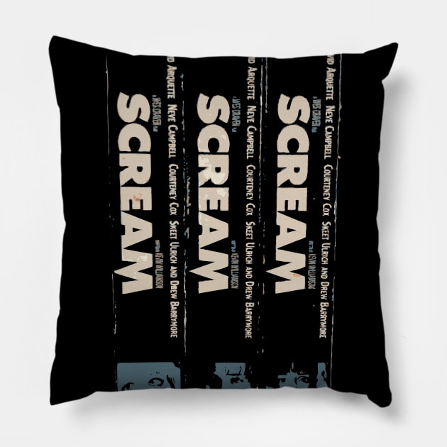 Scream VHS Pillow by nickmeece