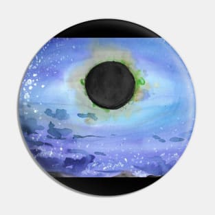 Solar event watercolour - astronomy inspired fine art Pin