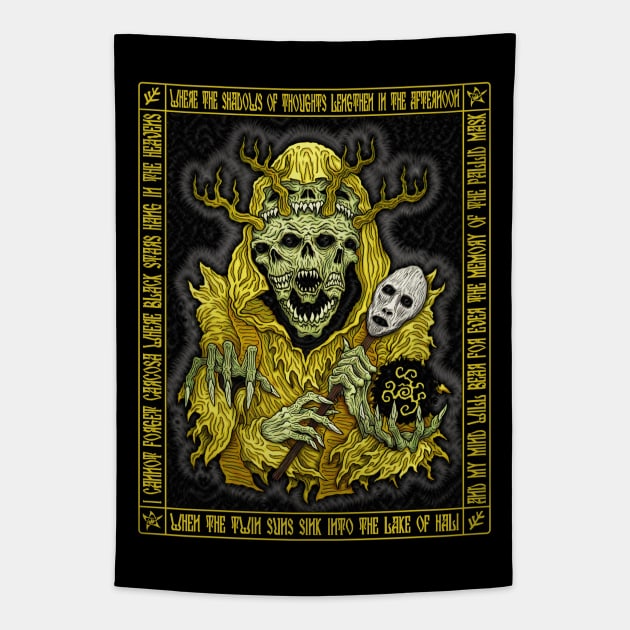 Yellow King Icon - Azhmodai 2018 Tapestry by azhmodai