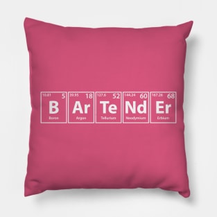 Bartender (B-Ar-Te-Nd-Er) Periodic Elements Spelling Pillow