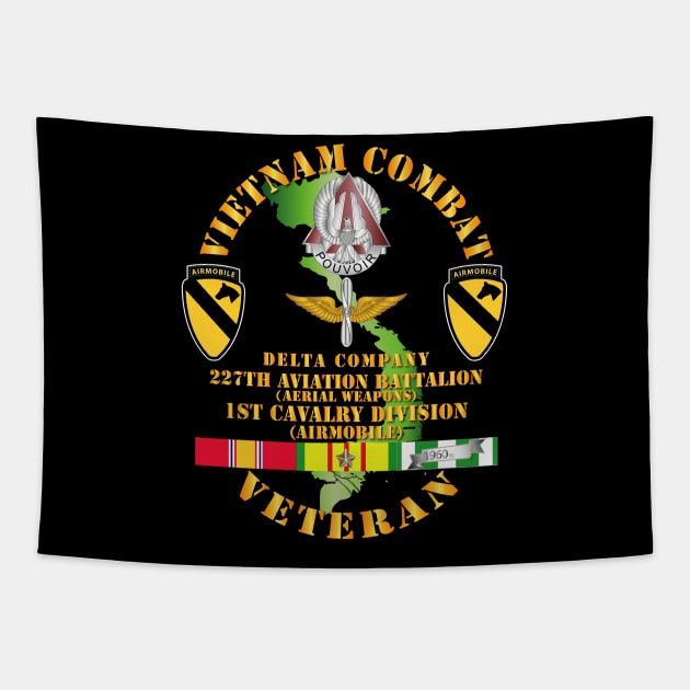 Vietnam Combat Cavalry Veteran w D Co - WPNS - 227th AVN Bn - 1st Cav Div Tapestry by twix123844