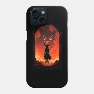 Anime Girl Witch Entering Hell to fight Demon Lord Phone Case