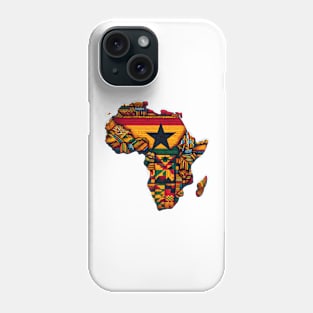 African Map Kente Pattern Ghana Flag Phone Case