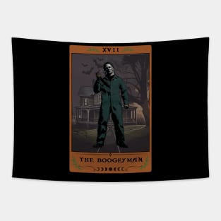 The Boogeyman Tarot Card, Halloween Horror Characters Tapestry