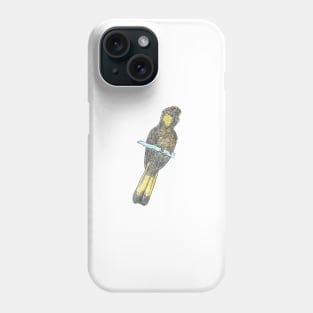 Yellow-tailed Black-cockatoo Phone Case