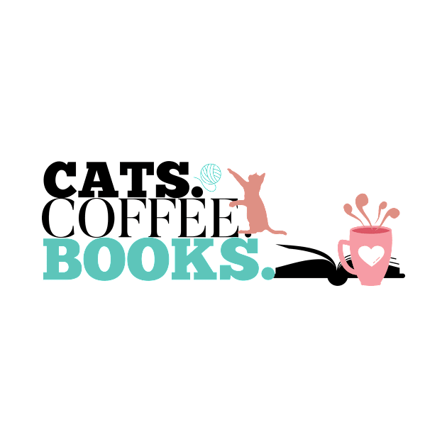 Cats coffee and books by nomadearthdesign