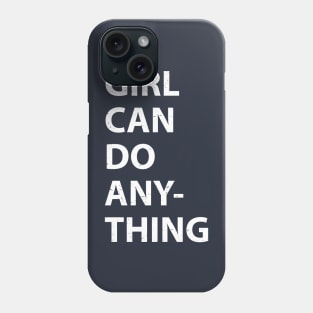 Girl Can Do Any-thing, trendy little girl, tiny feminist, youth feminist Phone Case