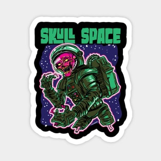 Skull Space Zombie Astronaut Magnet