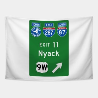 New York Thruway Southbound Exit 11: Nyack US Route 9W Tapestry