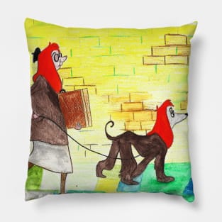 A Walk with the dog Pillow