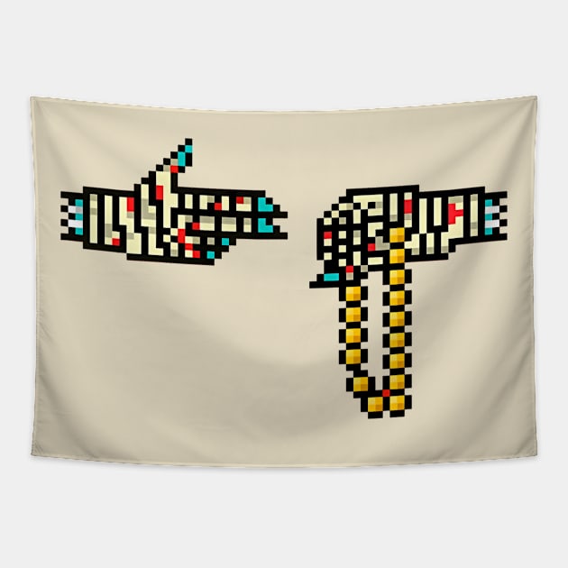 Hand 8 bit Tapestry by Bigetron Esports