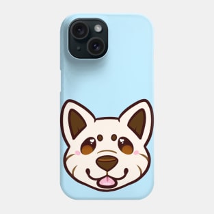 White Shiba Inu Face Phone Case