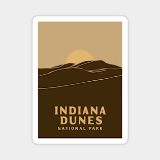 Indiana Dunes Minimal Travel Poster Magnet