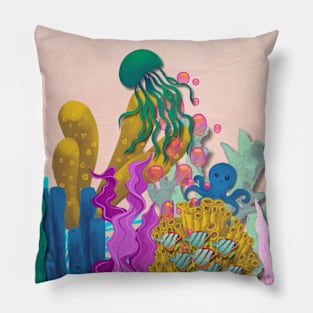 Sea life coral reef Pillow