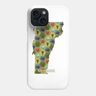 Vermont State Map Board Games Phone Case