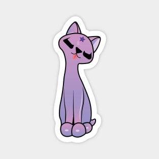 Purple Rain Kitsch Cat Magnet