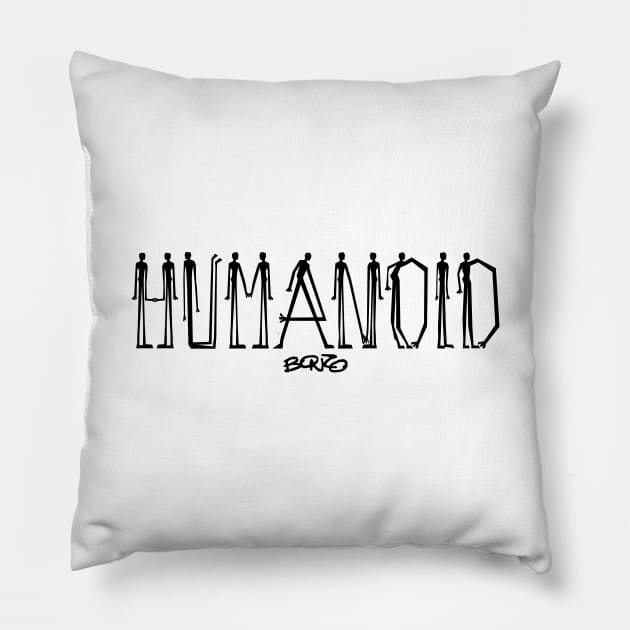 Humanoid 4 Pillow by BonzoTee