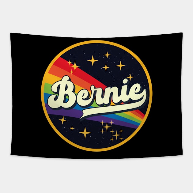 Bernie // Rainbow In Space Vintage Style Tapestry by LMW Art