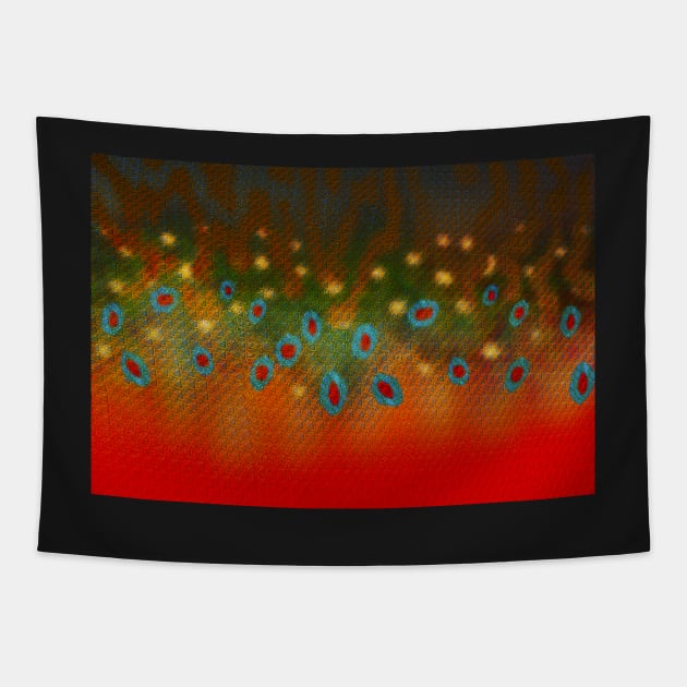 Brook Trout Colors Tapestry by MikaelJenei