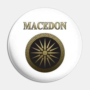 Ancient Macedon Shield Alexander the Great Pin