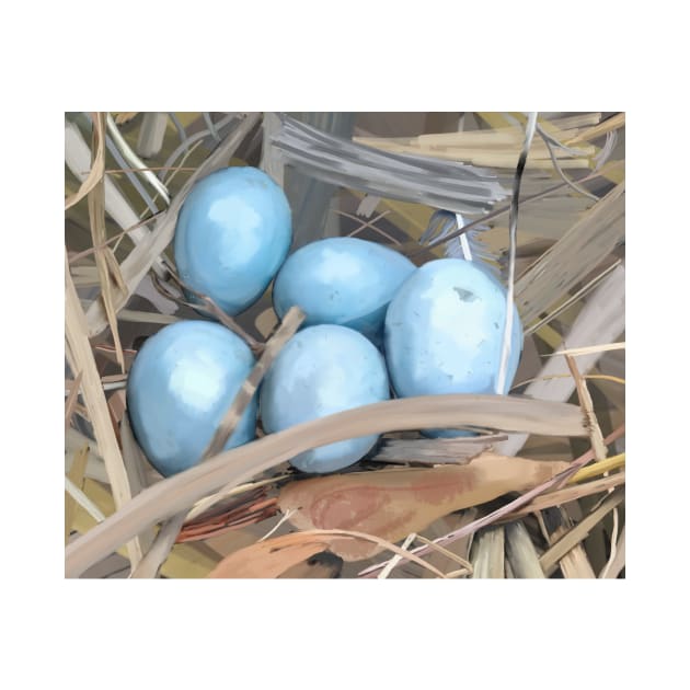 Nest of Blue Eggs by laceylschmidt