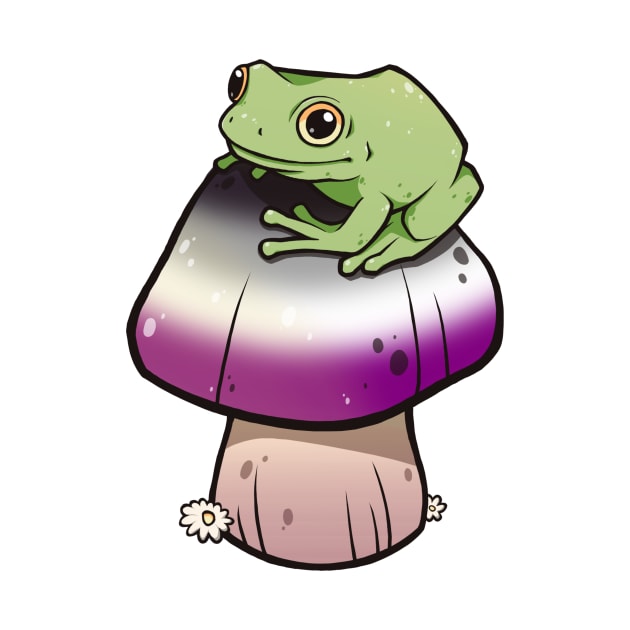 Asexual Pride Mushroom Frog by saltuurn