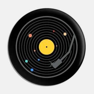 This Vinyl Record Solar System (Space Music) Pin