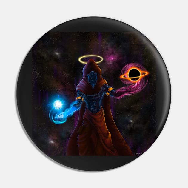 The Cosmic Architect Pin by NicoSketchArt