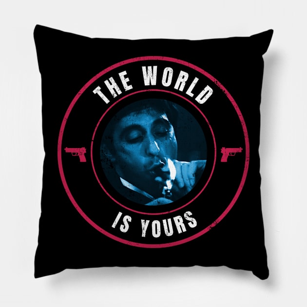 The World Is Yours Pillow by Mollie