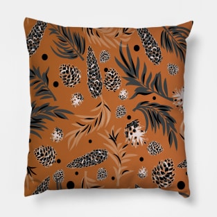 #Christmas #Pattern #Pine #Snow 17 Pillow