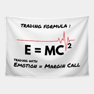 E = MC Formula in Trading (Black) Tapestry