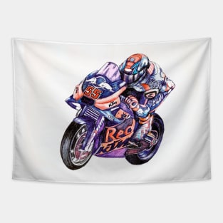 Ballpoint Sketching MotoGP Team No 55 Tapestry