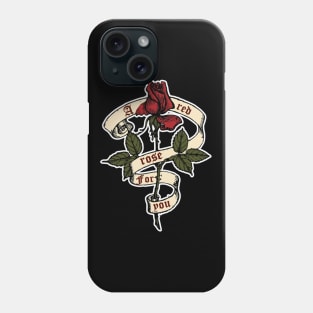 A red rose for you with ribbon Phone Case