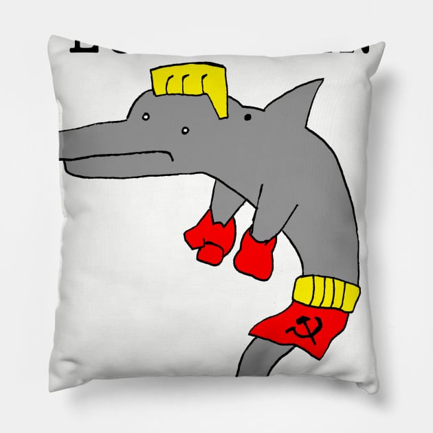 Dolphin Lundgren Pillow by E5150Designs