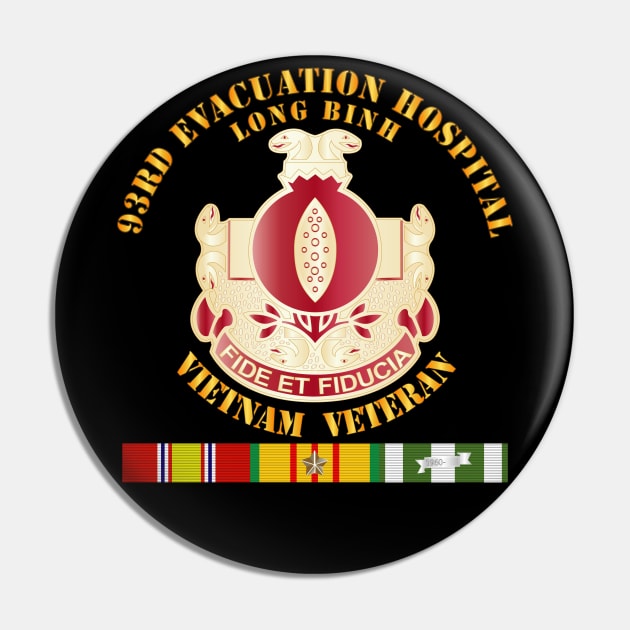 93rd Evacuation Hospital - Vietnam Vet w SVC Ribbons Pin by twix123844