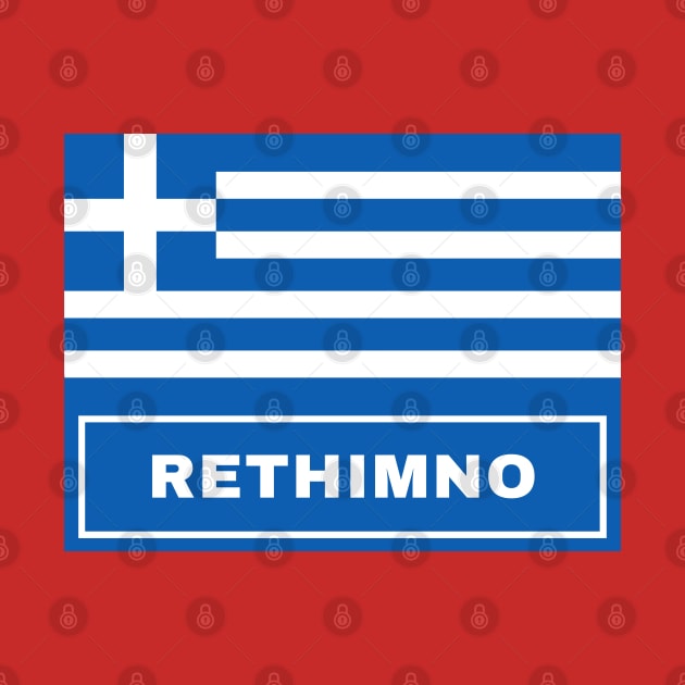 Rethimno City with Greek Flag by aybe7elf