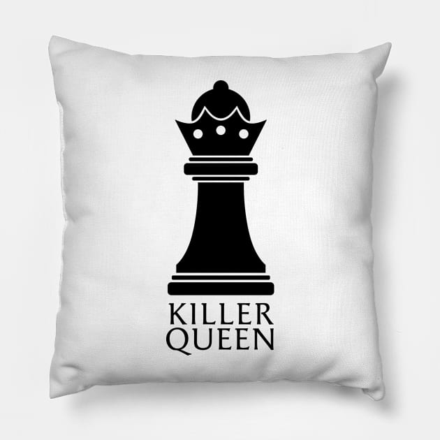 Killer Queen Black Pillow by Pinkdeer